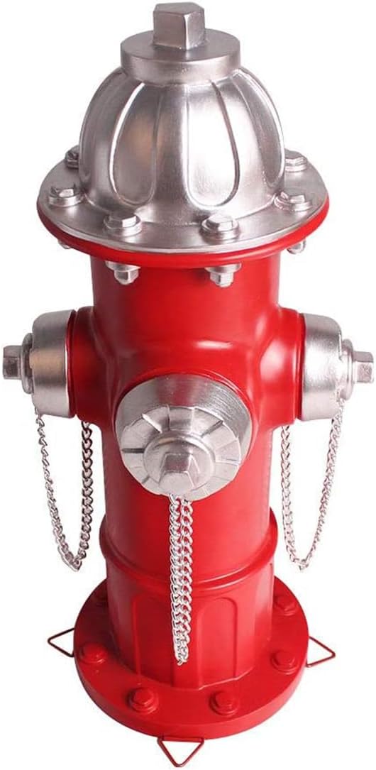 Dog Fire Hydrant Pee Post Statue with 4 Stakes, Fake Fire Hydrant for Dogs to Pee On Puppy Pee Post Training Tool Yard Garden Indoor Lawn Ornament Outdoor Statue (17.5 * 7.3 inch)