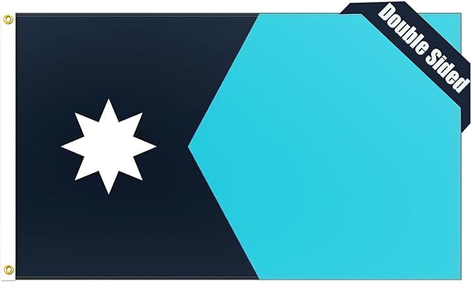 FLAGWIN State Flag 3x5 FT, 3 Ply Double Sided Polyester with Brass Grommets, Vivid Color and Fade Proof (New Minnesota Flags)