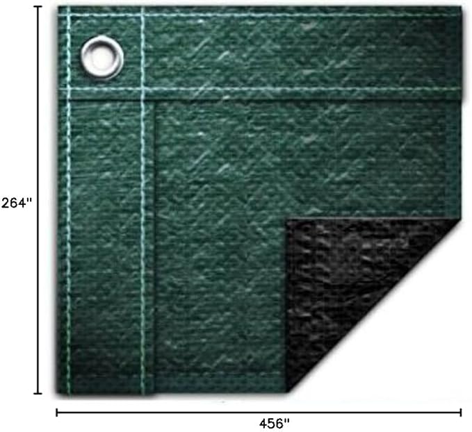 Buffalo Blizzard Ripstopper 18 ft x 34 ft Oval Winter Pool Cover | Green Heavy Duty Cover for Above Ground Swimming Pools | Easy to Install | Cold & UV Resistant | Shields from Seasonal Debris