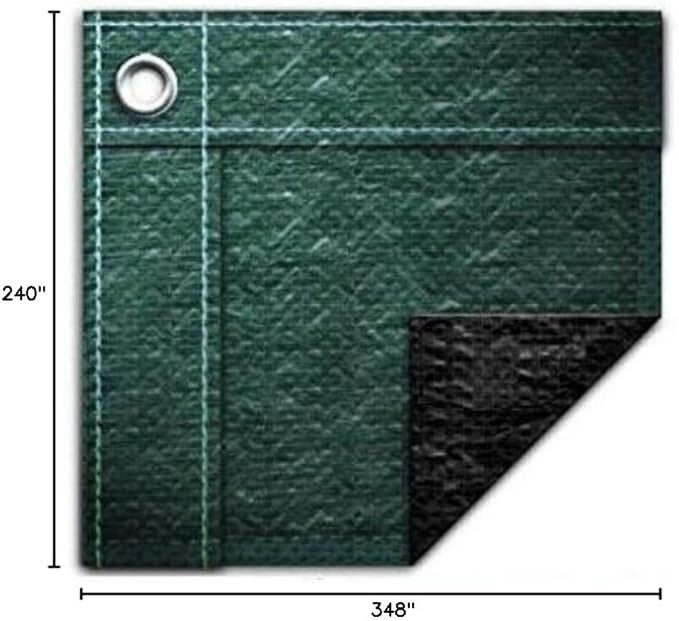 Buffalo Blizzard Ripstopper 16 x 24/25 ft Oval Winter Pool Cover | Green Heavy Duty Cover for Above Ground Swimming Pools | Easy to Install | Cold & UV Resistant | Shields from Seasonal Debris