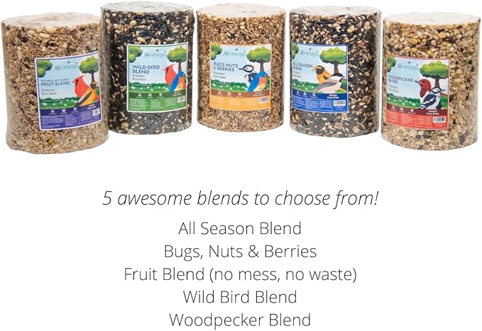 6-Pack JCs Wildlife Woodpecker Blend Bird Seed Large Cylinder, 5 lb