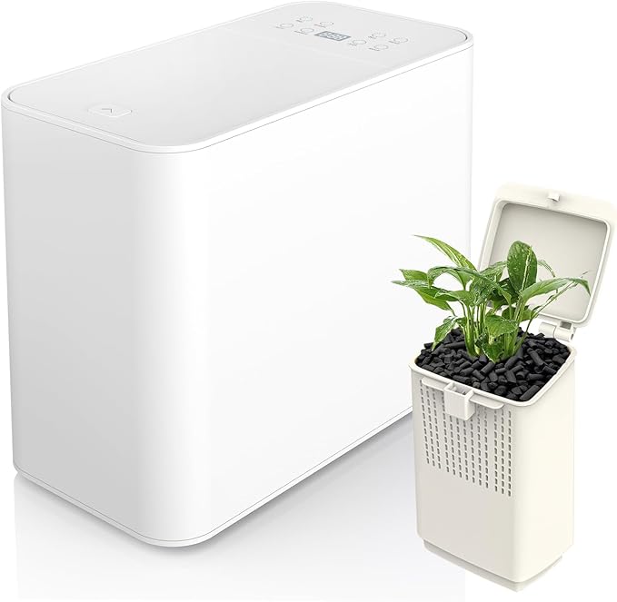3L Electric Composter for Kitchen, Smart Compost Bin, Odorless|Low Noise|Auto-Cleaning|Fast 4-6H Food Waste to Fertilizer Conversion for Outdoor Use