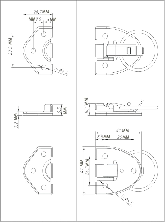 trust4care 3-Pack Hasp and Staple Lock for Steam Room Sauna Spa Wood Wall Panels - Repair Replacement Sauna Accessories, Rust-Resistant Durable Zinc Plated Security Buckle Latch Clamps (Brass)