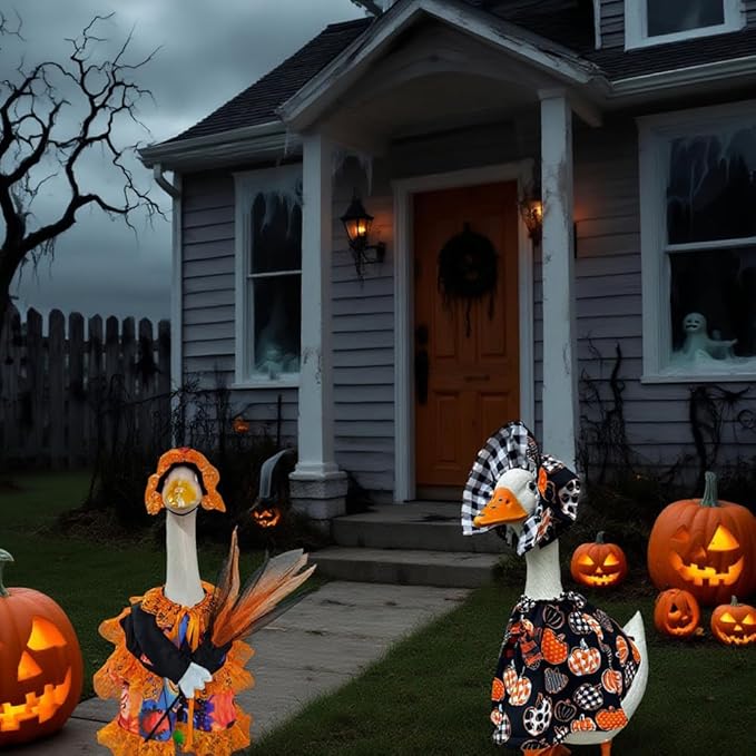 YLYGJGL Halloween Porch Goose Costume Set - 23 Inch White Goose Decor, Carnival Easter Party Outdoor Decoration