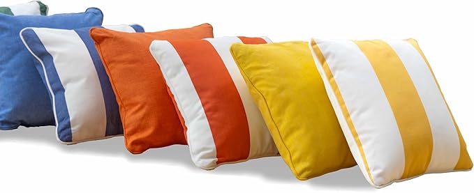 East Green 18 x 18 Waterproof Outdoor Pillow with Insert, Soft Blue - Premium Olefin Outdoor Accent Pillow for Patio Furniture