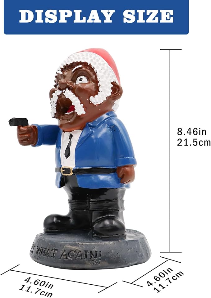 Dnoifne Military Garden Gnomes, Say What Again! Funny War Gnome, Resin Army Soldier Sculpture, Dwarf Gangster Statue, Novelty Ornament for Indoor Outdoor Lawn Yard Decorations