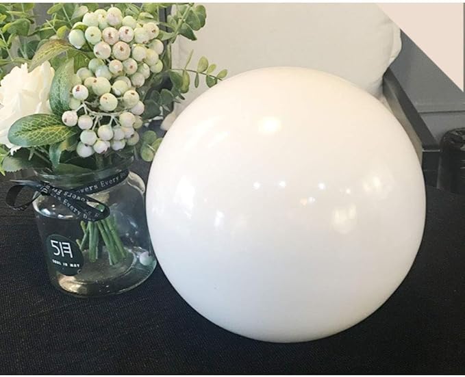 35cm/14inch Diameter Gazing Globe Mirror Ball,White Stainless Steel Polished Reflective Smooth Garden Sphere,Colorful and Shiny Addition to Any Garden or Home