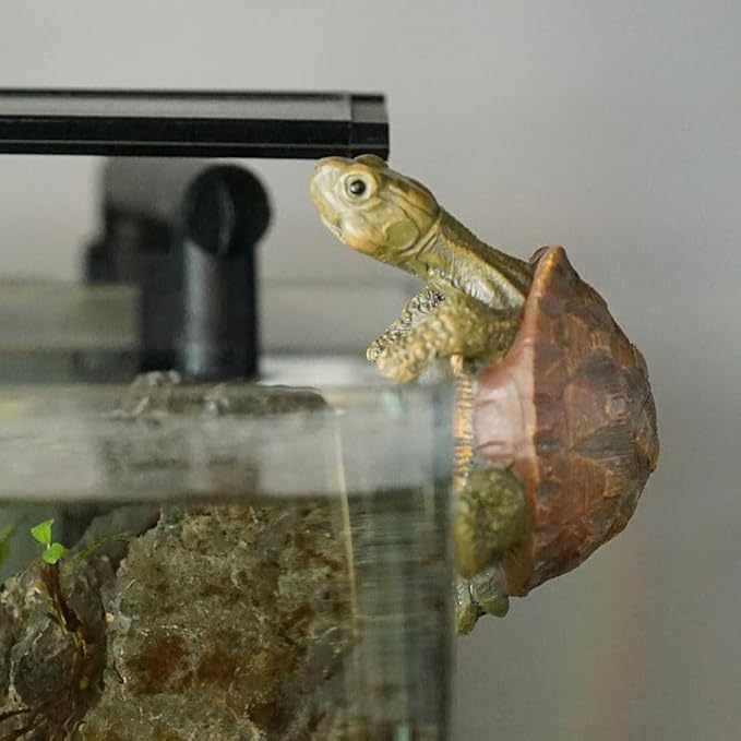 Banax Turtle Flower Pot Hanger, Resin Turtle Figurine, Cute Animal Hanging Resin Turtles Decor, Flower Pot Gift, Can Be Used As Garden Decoration Plant Decoration(Light Brown)