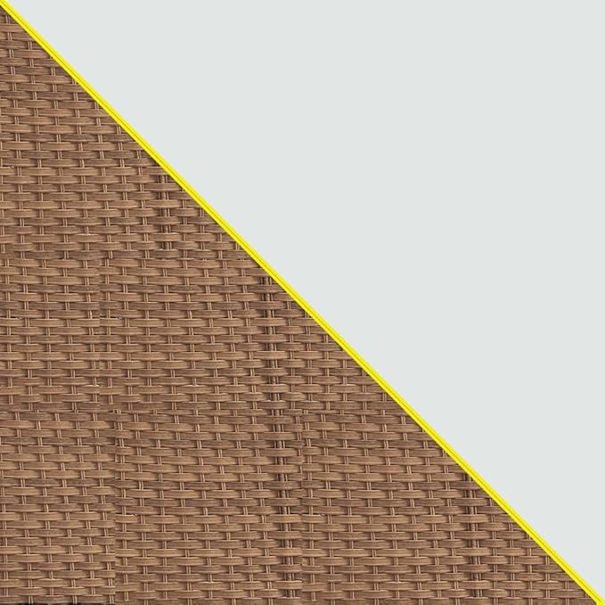 6 Pieces Patio Furniture Set with Fire Pit Table, Wicker Rattan Outdoor Furniture Set with Loveseat and Swivel Chairs for Yard, Deck, Garden, Yellow Wicker/Beige Cushion