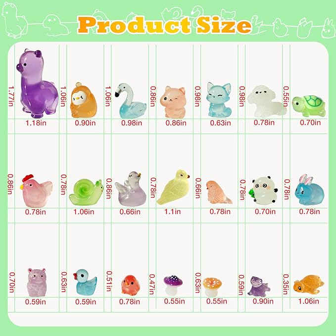 Mini Resin Animals 100 Pcs to Hide Tiny Resin Animals Bulk for Miniature Fairy Garden Accessories, Halloween Micro Landscape Aquarium Potted Decoration, Gifts