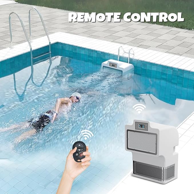 Swimming Pool Current Machine, 1500GPM Powerful Above Ground Pool Wave Maker for Exercise & Fun - 9-Speed Adjustable Swim Current Generator for Above Frame Pools, Pool Accessories, 110V