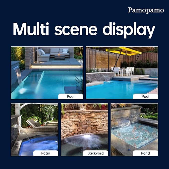 Pond Waterfall Spillway Stainless Steel Pool Fountain, APP Control LED Lighted Waterfalls Kit, Outdoor Water Flow Waterfalls Kit for Garden Patio Koi Pond Decoration-23.6"x7.8"x3.9"
