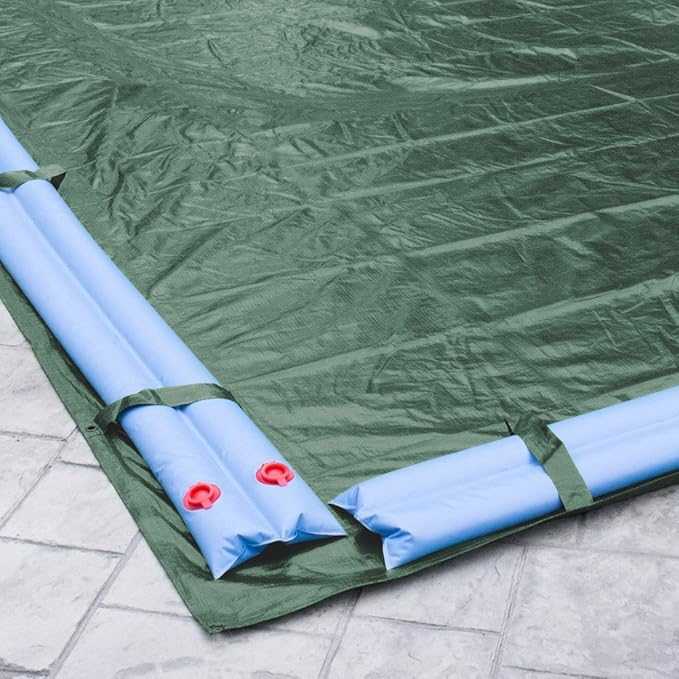 Robelle 16 x 36 ft Professional Green Winter Pool Cover for Inground Pools, 5 ft Overlap (21 x 41 ft Cover Size), Solid 12 x 12 Scrim, 3.7 oz/yd2, 15-Year Warranty, Style: 371636RA