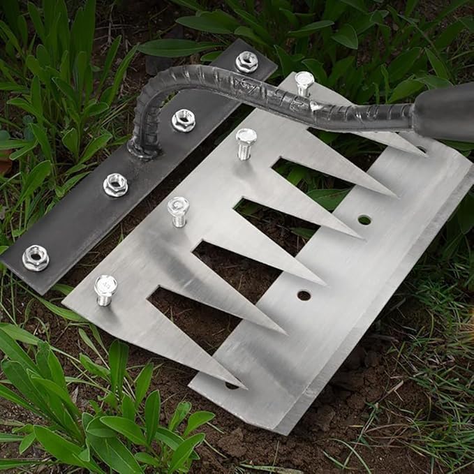 2025 New Gardening Hand Weeder Tool,Gardenia Iron Weeding Rake ,Manual Weeder Tool with Detachable Blades,Tool for Effortless Weed Removal, Flower Beds & Vegetable Patches (No Wooden Handle)