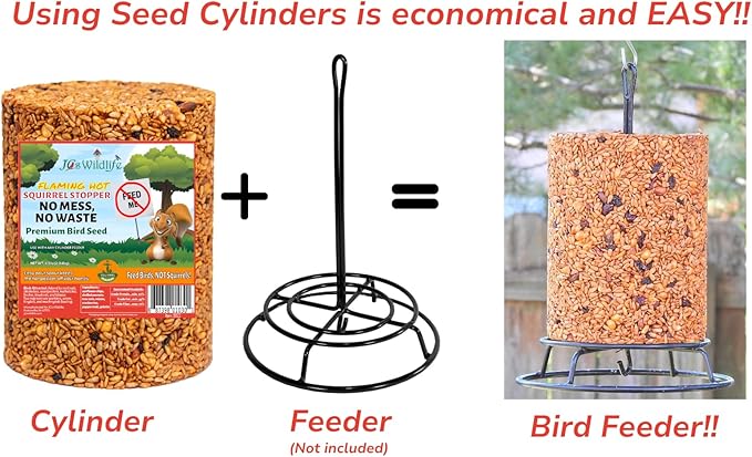 JCs Wildlife Squirrel Stopper No Mess, No Waste Large Cylinder with Hole 4.5lbs (4-Pack)