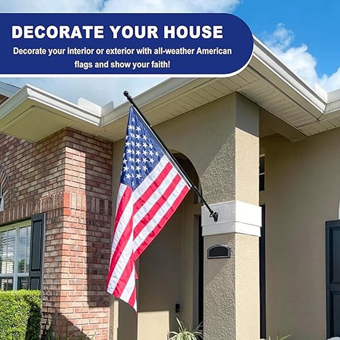 Heavy Duty 600D Nylon,Heavy Duty American Flags 3x5,Non Fading American Flag,Flag For Front Porch, Longest Lasting,Embroidered Stars, Brass Grommets,Sewn Stripes-Unmatched Durability in Any Weather