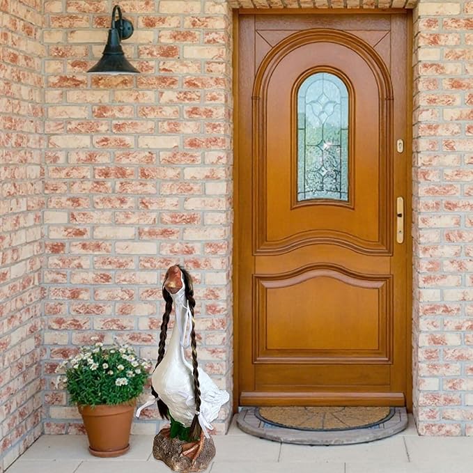 Porch Goose Wigs, Porch Goose Outfits Lawn Goose Statue Accessories for Outdoor Garden Patio Yard Goosey Decor (Style 16)