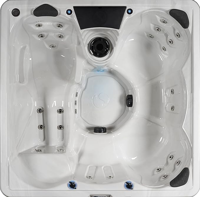 AquaLife Edgewater® 5-6 Person 28-Jet Acrylic Lounger Hot Tub with Ozonator