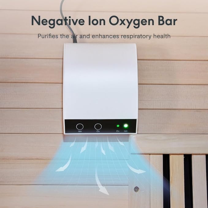 FLEXISPOT Far Infrared Sauna Room for one Person, Canadian Hemlock Wood