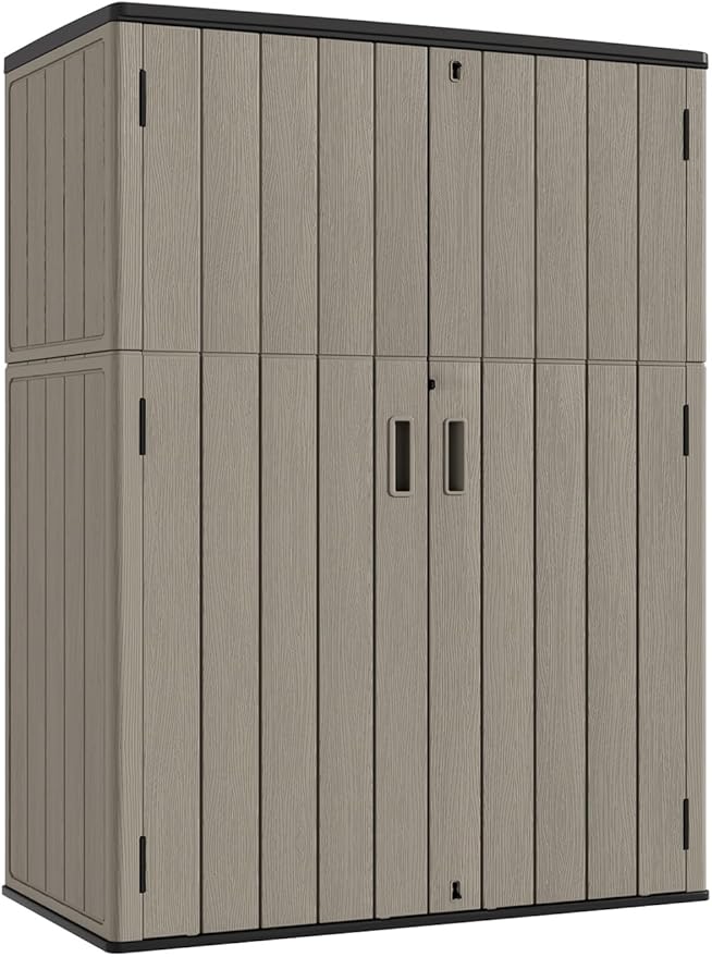 KINYING Long Metal Shelving for 37 Cu.ft Horizontal Shed and 57 Cu.ft Vertical Shed,49.2in * 15.7in, Easy Assembly,Black