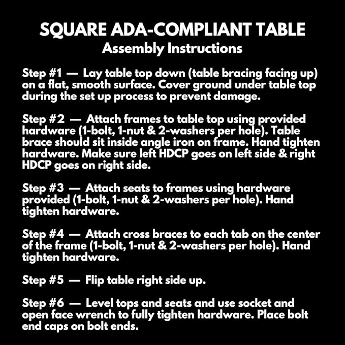 COATEDOUTDOORFURNITURE Heavy-Duty Portable ADA-Compliant Outdoor Picnic Table with Umbrella Hole, Punched Steel Patio Dining Furniture Made in America (46" Square Top, Textured Brown)