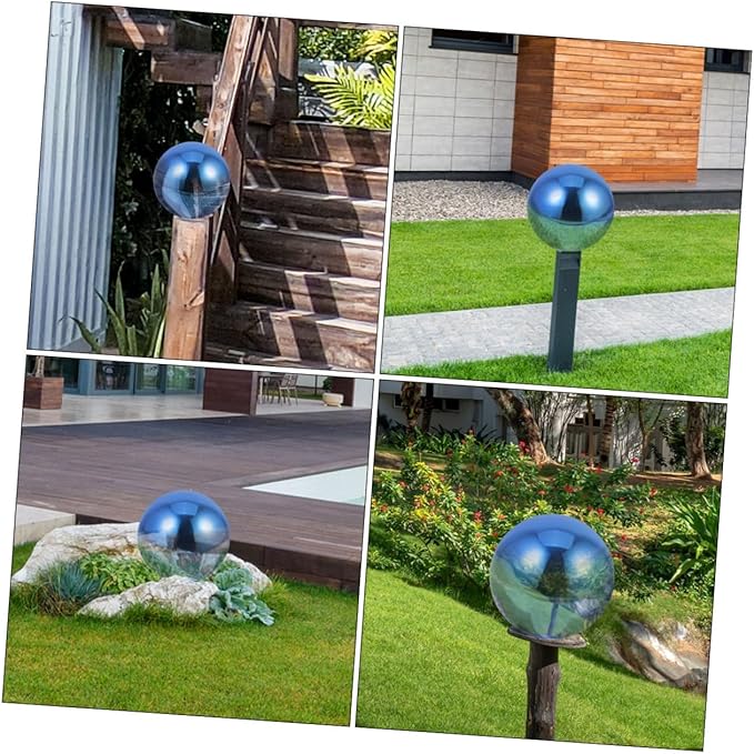 Polished Garden Gazing Reflective Globe Ornament Compact Decorative Sphere for Outdoor Decoration Unique for Photography Prop Delicate Craft Design