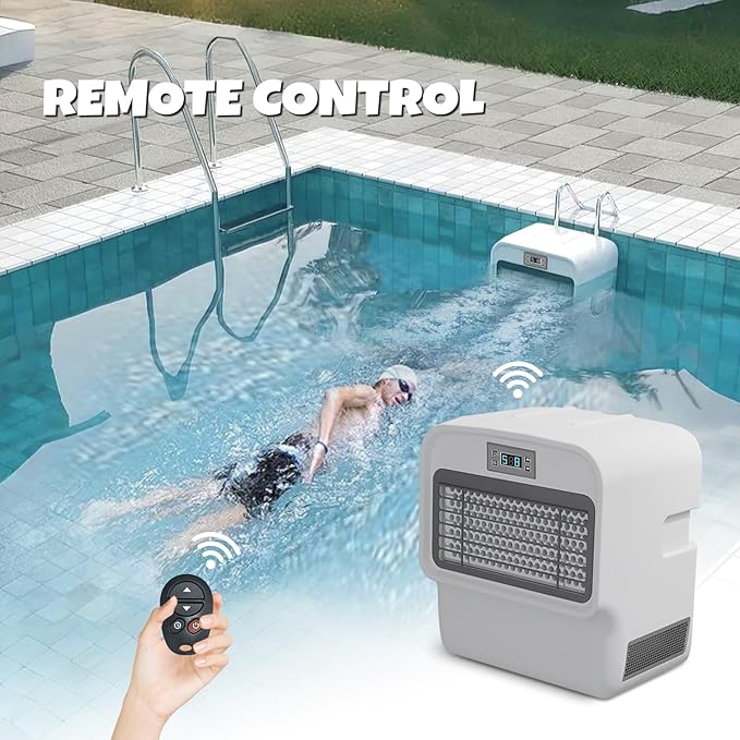 Swimming Pool Current Machine, 3500GPM Powerful Above Ground Pool Wave Maker for Exercise & Fun - 9-Speed Adjustable Swim Current Generator for Above Frame Pools, Pool Accessories