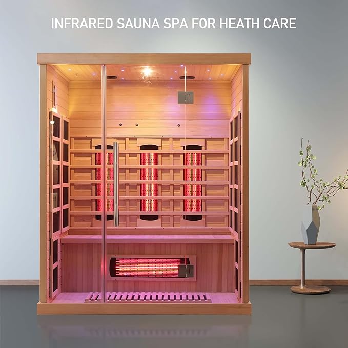 Far Infrared Carbon Fiber Glass Red Light Heater Tube, Infrared Sauna Heater, Sauna Accessories, Sauna Heater 110V, Infrared Suana Heating Element Tube for Wooden Indoor/Outdoor Sauna