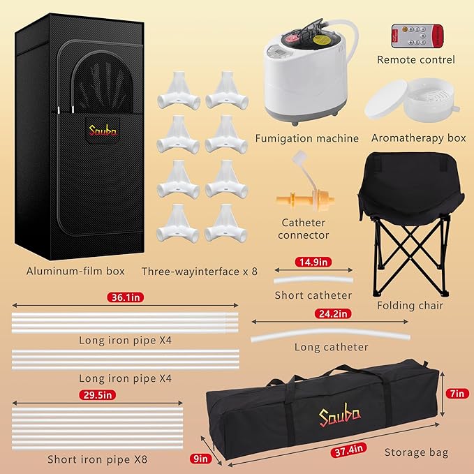 Portable Steam Sauna for Home,Personal Steam Room,Sauna Box,Home Sauna,Steam Sauna Tent for Steam Detox Relaxation Spa (Aluminum Film)