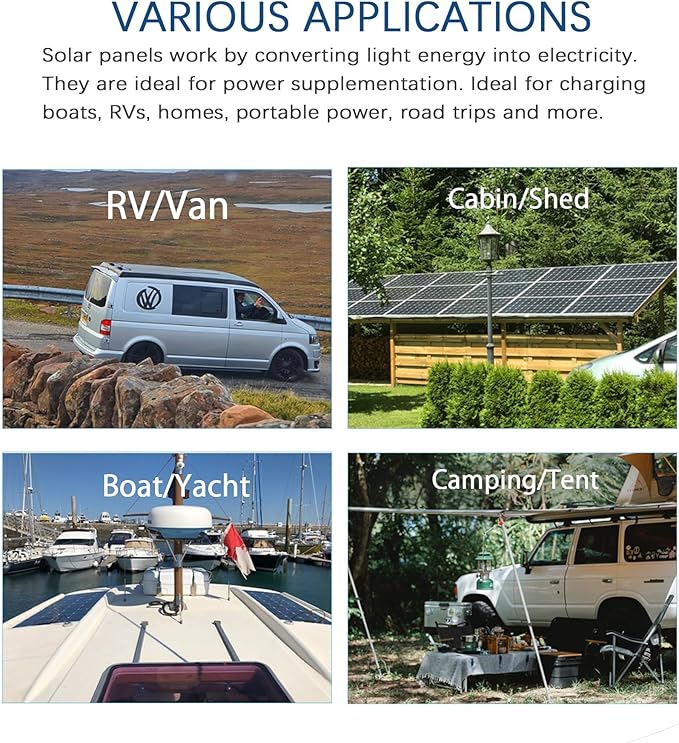 Flexible Solar Panel kit 200W 12V,2PCS 105W monocrystalline Solar Panel,20A Charge Controller,Extension Cable,Y-Type Connector for Off Grid RV, Boat,Cabin,Home Uneven Surfaces (200W Solar KIT White)