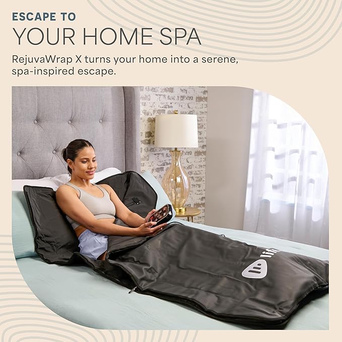 LifePro RejuvaWrap Far Infrared Sauna Blanket for Detox & Relaxation – Available in 5 Colors & 3 Models – Portable Sauna Blanket Infrared for Muscle Relief, Circulation & Recovery – 9 Heat Levels