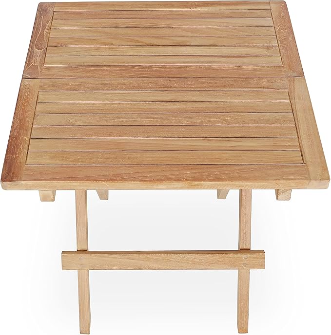 Outdoor Side Table,Patio End Table, Small Round Side Table, for Balcony Porch Poolside(Square Table Centre Folding)