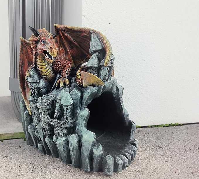 Dragon Statues Gutter Downspout Extension Statues Garden Decoration,Animal Downspout Diverter,Resin Statue Outdoor Decor,Gutter Extension Decorative,3"×4" Downspout Extender Diverter Splash Block
