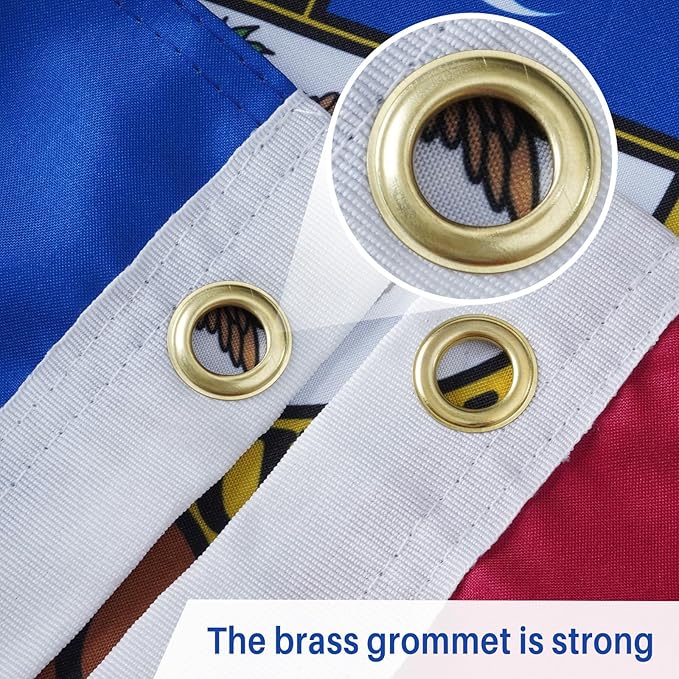 AMZFLAG Missouri Flag 3x5 Feet Outdoor 3 Ply Polyester Missouri State Flags MO Double Sided, Vivid Color Heavy Duty State of Missouri Flags with 2 Brass Grommets