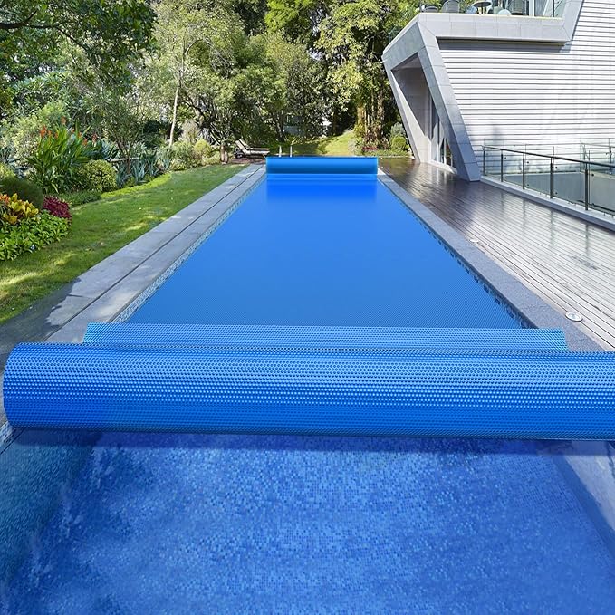 BigXwell Solar Pool Cover, 12Mil 16x24 Foot Rectangle for Above-Ground and In-Ground Pools, 1200Series (16x24 FT)