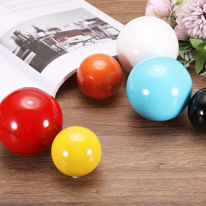 uxcell 2 Pcs Gazing Globe Decor Ball 3.5 Inch 90mm Reflective Garden Sphere Polished Hollow Ball, Seamless Stainless Steel Gazing Ball, Smooth Mirror Globe for Garden Home Decor, Orange