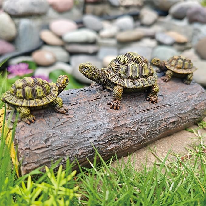 Green Resin Turtle Float Pond Decor, Realistic Floating Decor for Outdoor Ponds, Decorative Animal Garden Statues for Pond Accessories, Garden Outside Lawn Ornament