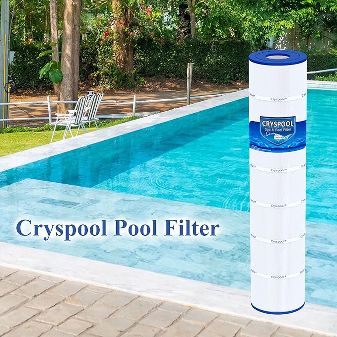 Cryspool® 07116 Filter Compatible with Jandy CL580, CV580, A0104100, R0357900, PJAN-145, C-7482, FC-0820, 145 Sq. Ft Pool Filter Cartridge, 4 Pack