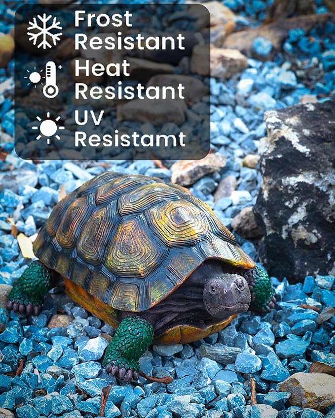 Turtle Statue,Resin Garden Sculpture Indoor/Outdoor Yard Lawn Ornament,Home Decor (Extra Large)