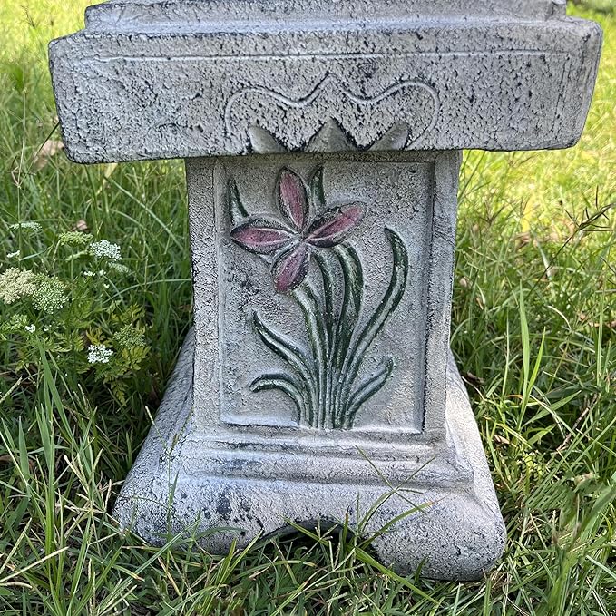 23.6’’High Asian Orchid Pagoda Statue Miniature Tower Lantern Garden Decoration Figurines Outdoor Japanese Decoration Zen Courtyard Landscape