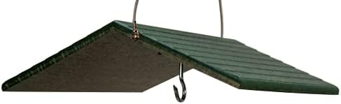 JCs Wildlife Poly Weather Cover - Rain Guard - Hang Bird Feeder or House Underneath for Protection from Rain or Snow - Easy to Clean and Use (Medium, Green)