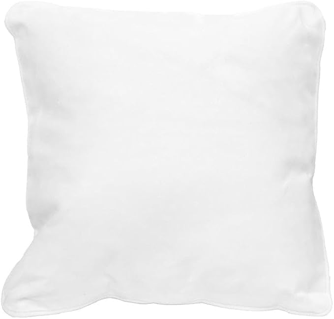 East Green 20 x 20 Waterproof Outdoor Pillow with Insert, White - Premium Olefin Outdoor Accent Pillow for Patio Furniture