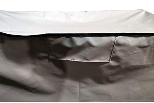 XL Storage Box cover with Straps and Handles, Waterproof Heavy Duty Outdoor Furniture Cover for Keter, Suncast, Lifetime Storage Box (Deck Box Cover, 63"(L)26"(D)28.3"(H)) Brown