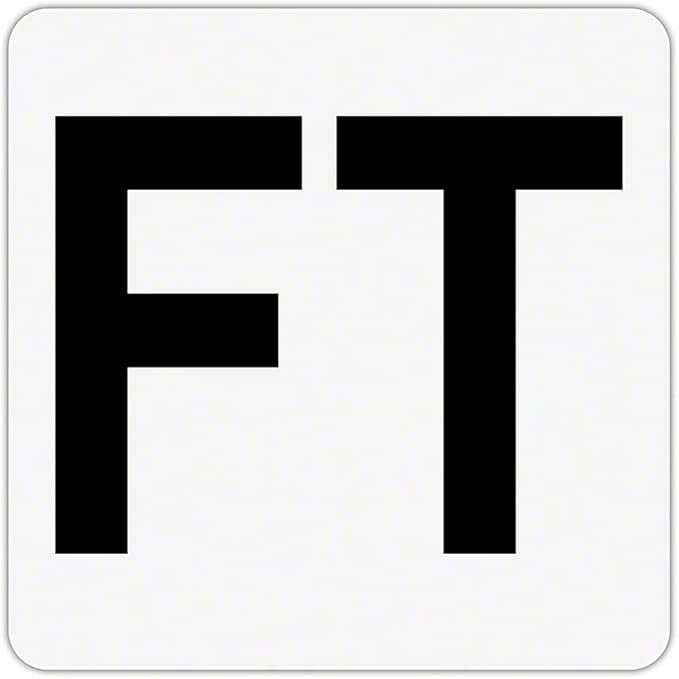 Plastic Overlay - Pool Depth Markers for Pool and Spas - Numeral Numbers # (FT Feet)
