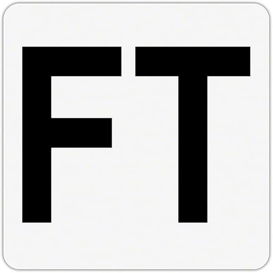 Plastic Overlay - Pool Depth Markers for Pool and Spas - Numeral Numbers # (FT Feet)