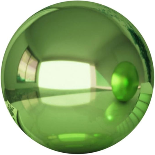 VANZACK Stainless Steel Gazing Ball Gazing Globe Mirror Ball Mirror Polished Hollow Ball Reflective Garden Sphere Polished Ornament Sphere for Garden Home Ornament Green