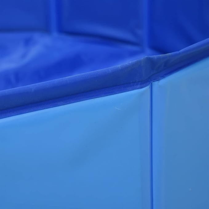 Foldable Dog Swimming Pool, Foldable Pet Swimming Pool, Portable Dog Pool, Bath Pool Collapsible Dog Pet Pool Bathing Tub, 63"x11.8" PVC Blue