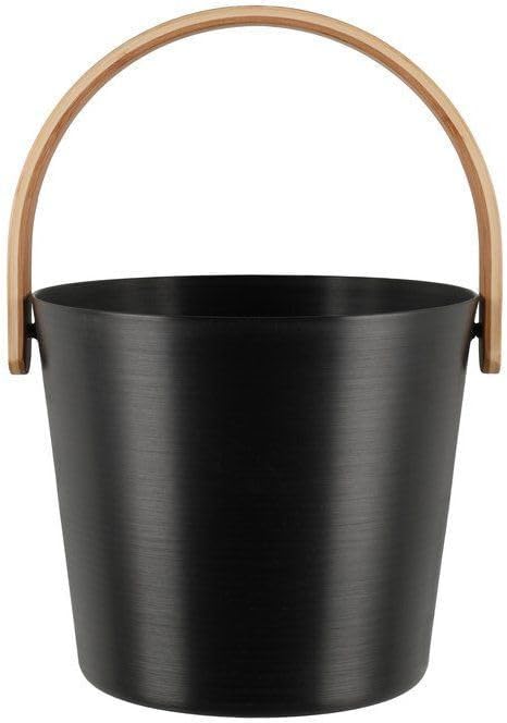 Northern Lights Group Rento Sauna Bucket Aluminum, Black - Finnish Sauna Accessories