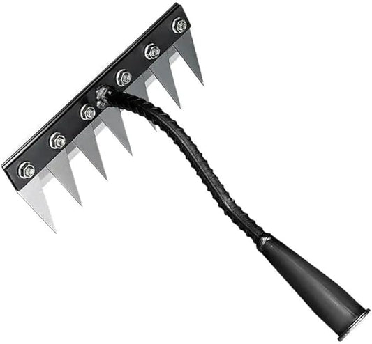 Gardenia Iron Weeding Rake, 2025 Gardenia Iron Weeding rake, Ironrake The Heavy-Duty Irons Weedings Rakes,Irons Rakes for Gardening and Weedings (5 Teeth) (7 Teeth)
