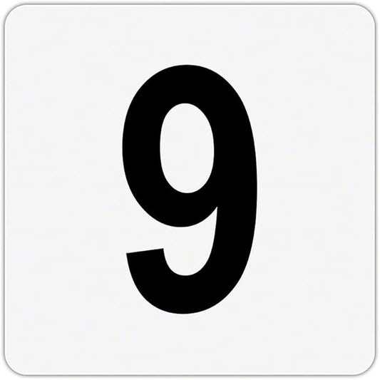 Plastic Overlay - Pool Depth Markers for Pool and Spas - Numeral Numbers # (#9)